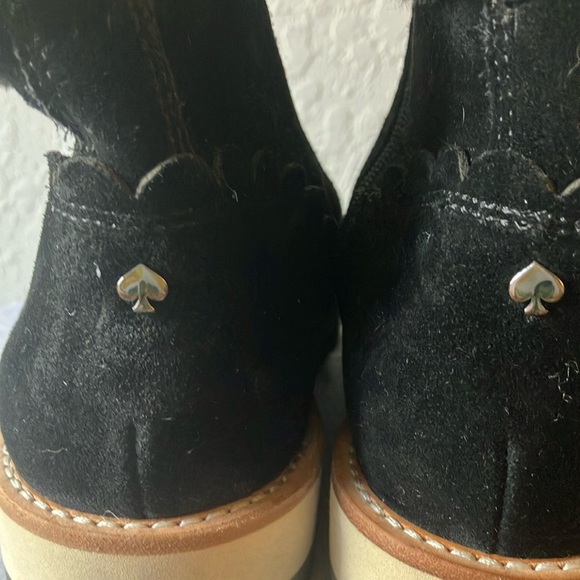 Kate Spade: Maira Black Suede Ankle Hiking Boots- side zip- 8.5 marks - Picture 15 of 16
